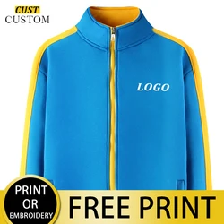 Autumn And Winter Casual High-quality Stand-up Collar Zipper Jacket Group Custom Logo Custom Men's And Women's Jackets