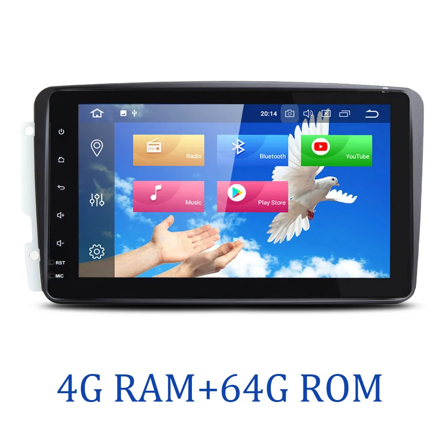 with 64GB Android 9,0 автомобильный мультимедийный плеер gps карта RDS радио ips HD 8 Core 4 Гб Оперативная память для Benz CLK W203 W209 W463 W210, Вито, виано G класса - Цвет: with 64GB
