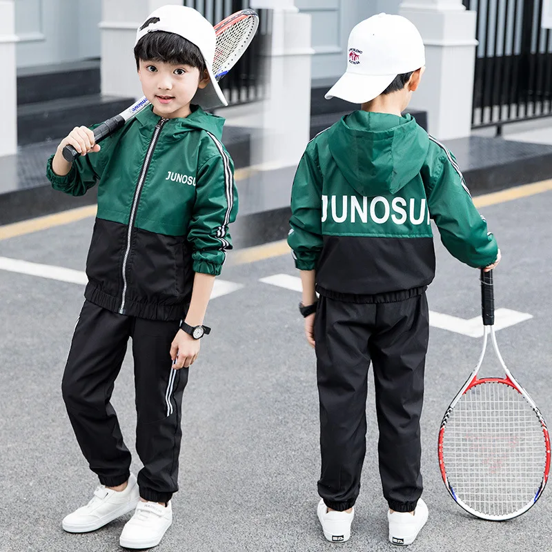 

Childrenswear BOY'S Suit 2019 New Style Spring And Autumn Children Big Boy Western Style Sports Two-Piece Set Boy Spring Clothin