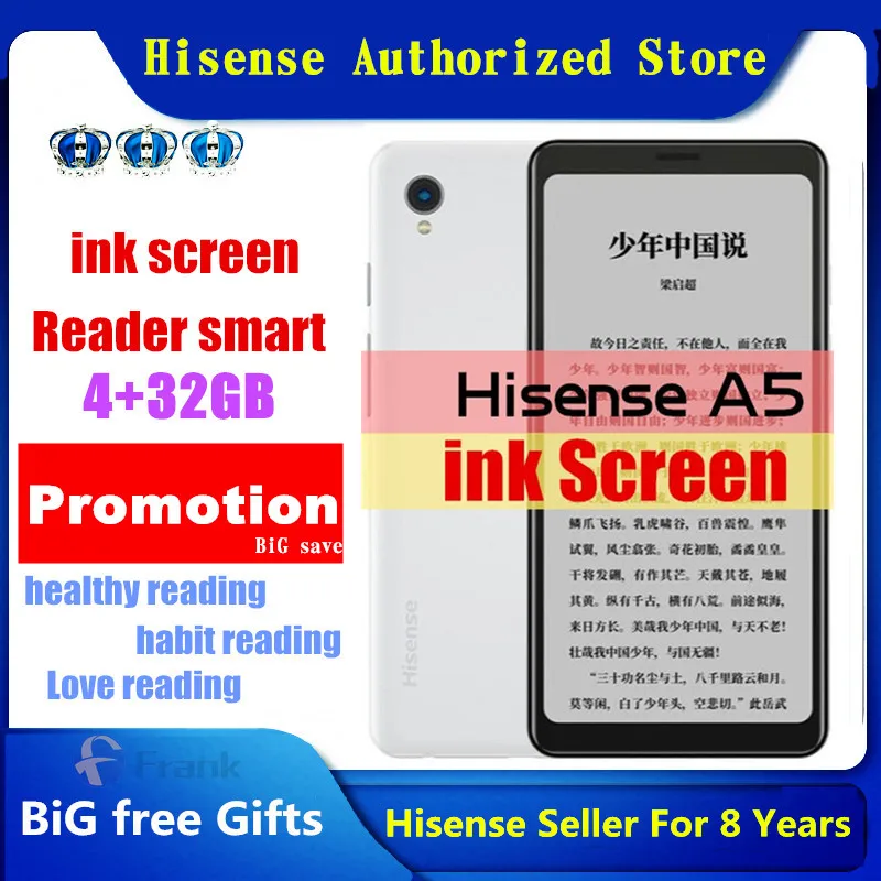 GMultilingual язык Hisense A5 чернила Экран телефон Snapdragon 439 Android 9 0 5 84 &quot1440x720 4 Гб