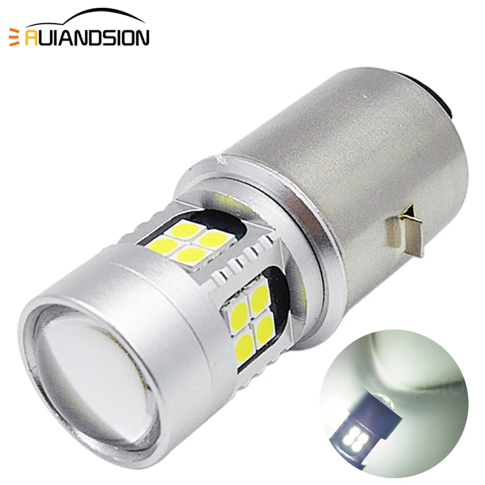 1pc BA20D Led Motorcycle Headlight 6 24V Bixenon Beam Led Moto Bulbs