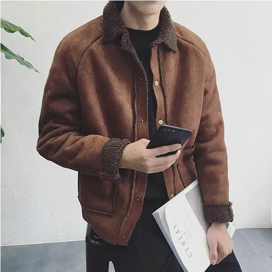 Autumn And Winter New Style Korean-style Thick plus Velvet Jacket Men's Warm Coat Cotton-padded Clothes Casual City Youth Versat