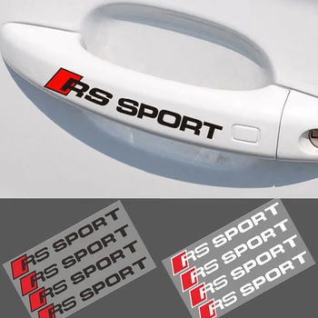 

4pcs Car door handle decoration sticker Car body badge sticker For Audi A3 A4 A4L A5 A6 A6L A7 Q3 Q4 Q5 Q6 Q7 b8 Car Accessories