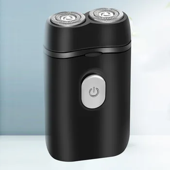 

Portable Men Electric Shaver USB Rechargeable Double Ring Floating Razor Beard Trimmer Wet and Dry Twin Blade Shaving Machine