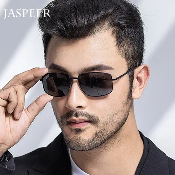 

JASPEER Classic Polarized Sunglasses Men Women Brand Design Pilot Driving Square Alloy Frame Sun Glasses Male Goggle UV400
