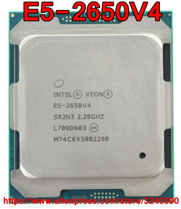 インテル Xeon CPU E5-2650V4 SR2N3 2.20 2.4ghz 12 コア 30 メートル LGA2011-3 E5-2650  V4 プロセッサ E5 2650V4 送料無料 e5 2650 V4