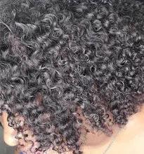 Curly Human Hair Microlinks-Extensions Afro Kinky Brazilian Natural Women I-Tip 3C 3B