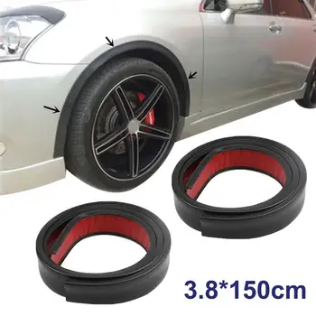 

2Pcs 1.5m Auto Car Wheel Arch Mudguard Rubber Anti-collision Protection Strips carros Exterior Automobile New Hot Boutique