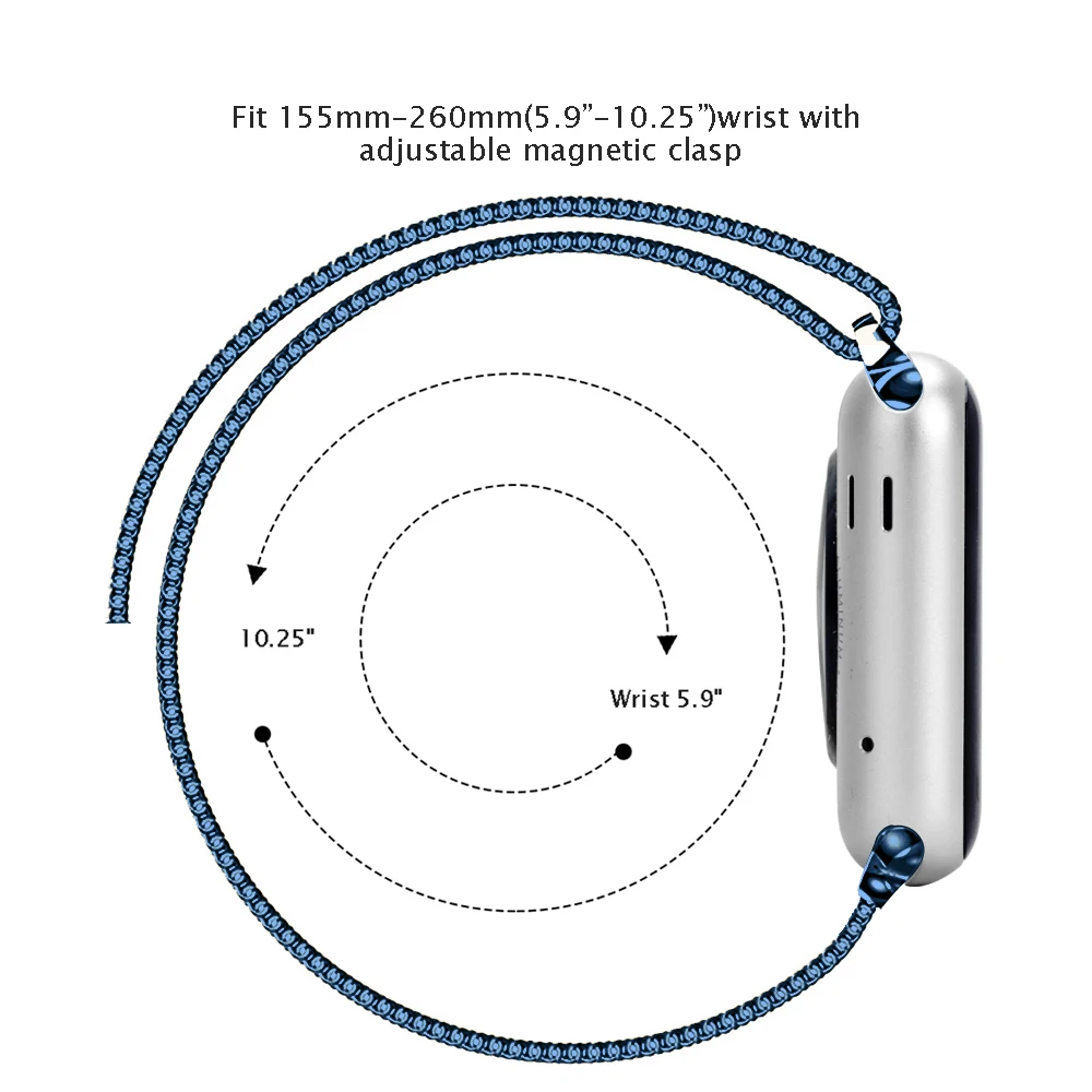 Миланская петля браслет из нержавеющей стали для Apple watch 1 2 3 42 мм 38 мм металлический ремешок для iWatch серии 4 5 40 мм 44 мм браслет