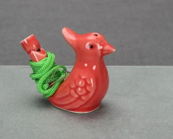 100 шт./партия, свисток в форме птицы, детская керамическая вода, ocarina, искусство и ремесла, детский подарок для многих стилей