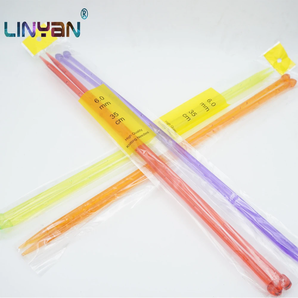 4 пары пластиковые крючки для вязания 35 см 6 0 мм|knitting needles|plastic crochetneedle crafts |