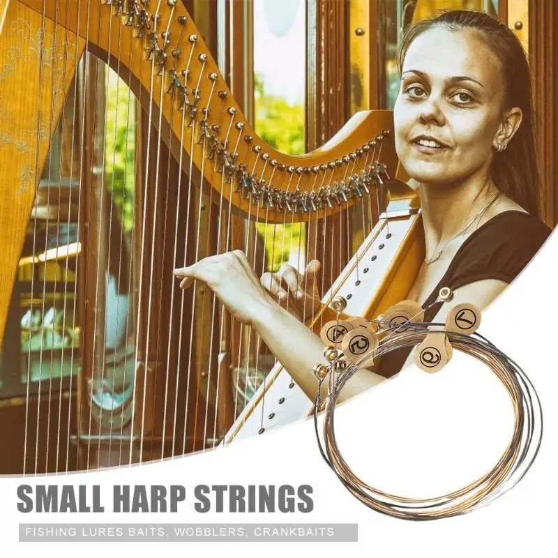 

7 Metal Lyre Winch Strings Small Harp Piano Laiya String Instruments Lyre Musical String Instrument Parts Accessories