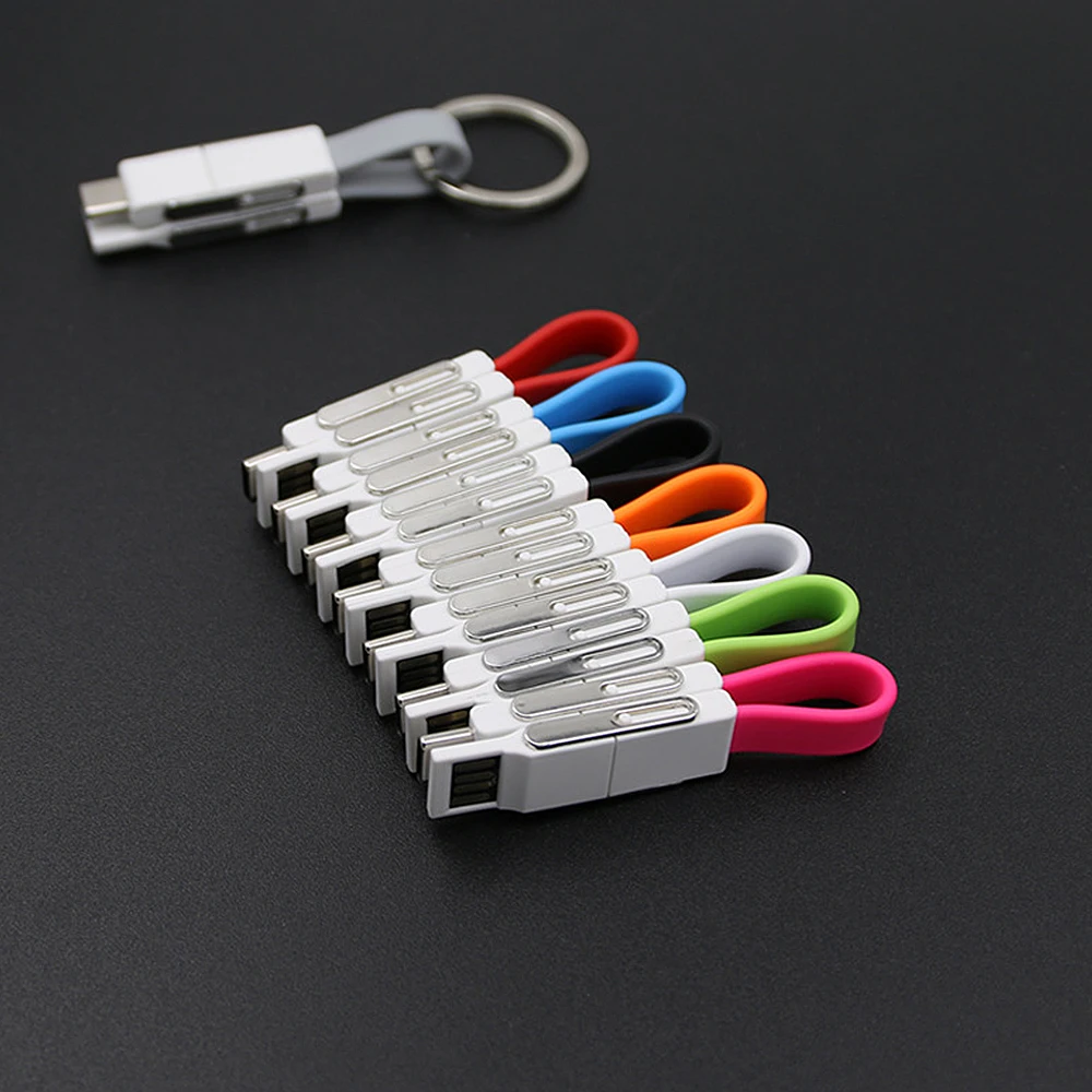 JIANERZHI 3 в 1 type C 8 Pin Micro USB кабель маленький брелок кабель для передачи данных для iPhone 11 samsung USB кабель для быстрой зарядки шнур
