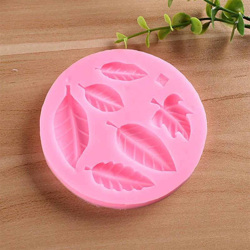 

Chocolate Gumpaste Sugarcraft Cake Decoration Tools Leaf Shaped Pudding Dessert Mould Baking Accessories Silicone