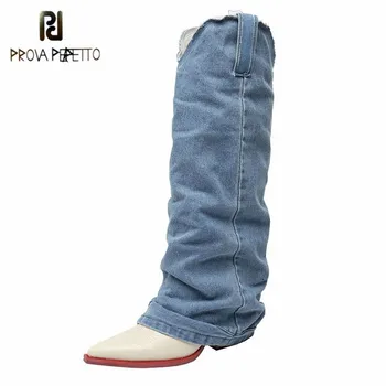 

Prova Perfetto Fashion Retro Solid Color High Quality Genuine Leather Women's Ankle Boots Pointed Toe Slip-on Vulcanized Shoes