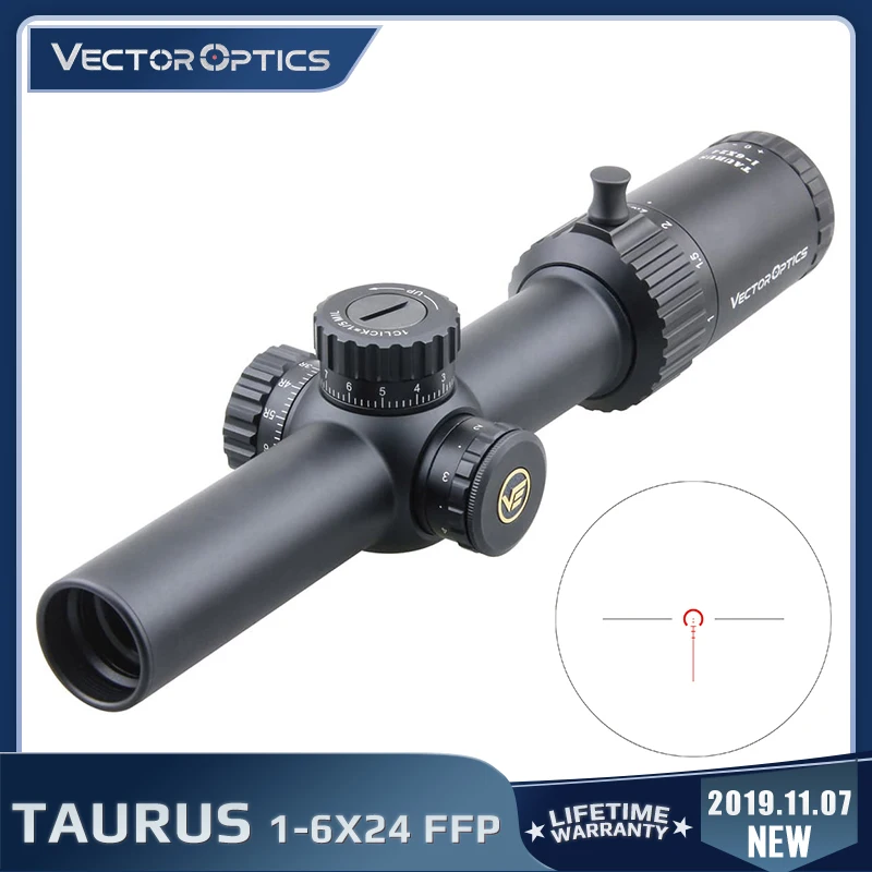 Vector Optics Taurus 1 6x24 FFP охотничий оптический прицел тактический 1/5 Mil 6 уровней красный