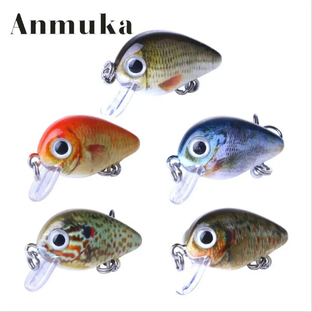

5pcs/set Mini Crankbait with Plastic Box Fly Fishing Lure Crazy Wobbler Bait