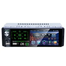 Авторадио 1 Din, автомагнитола 4,1 дюймов, пресс-экран, автомобильный стерео Мультимедийный MP5 плеер, Bluetooth RDS, двойной USB, поддержка Micphone