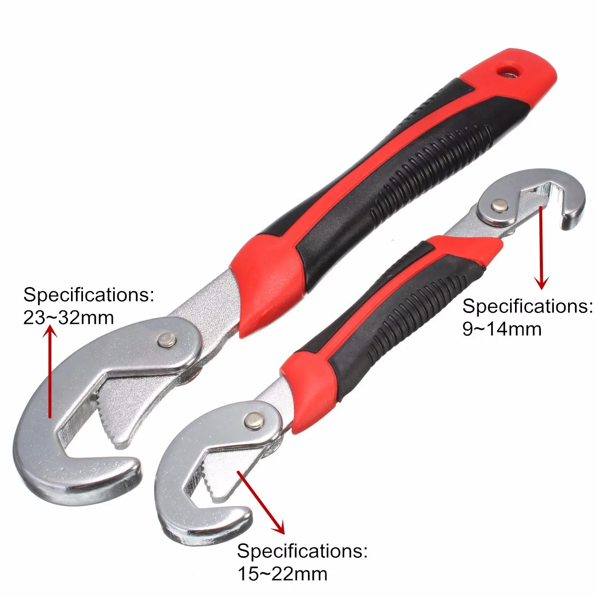 Mustool<ALIMT >&reg;</ALIMT> 2Pcs Universal Quick Adjustable 9-32mm Multi-function Wrench Spanner