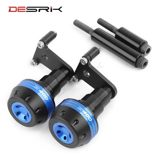 DESRIK For KAWASAKI Z400 Z 400 2018 2019 2020 Motorcycle Falling Protection Frame Slider Fairing Guard Anti Crash Pad Protector blue