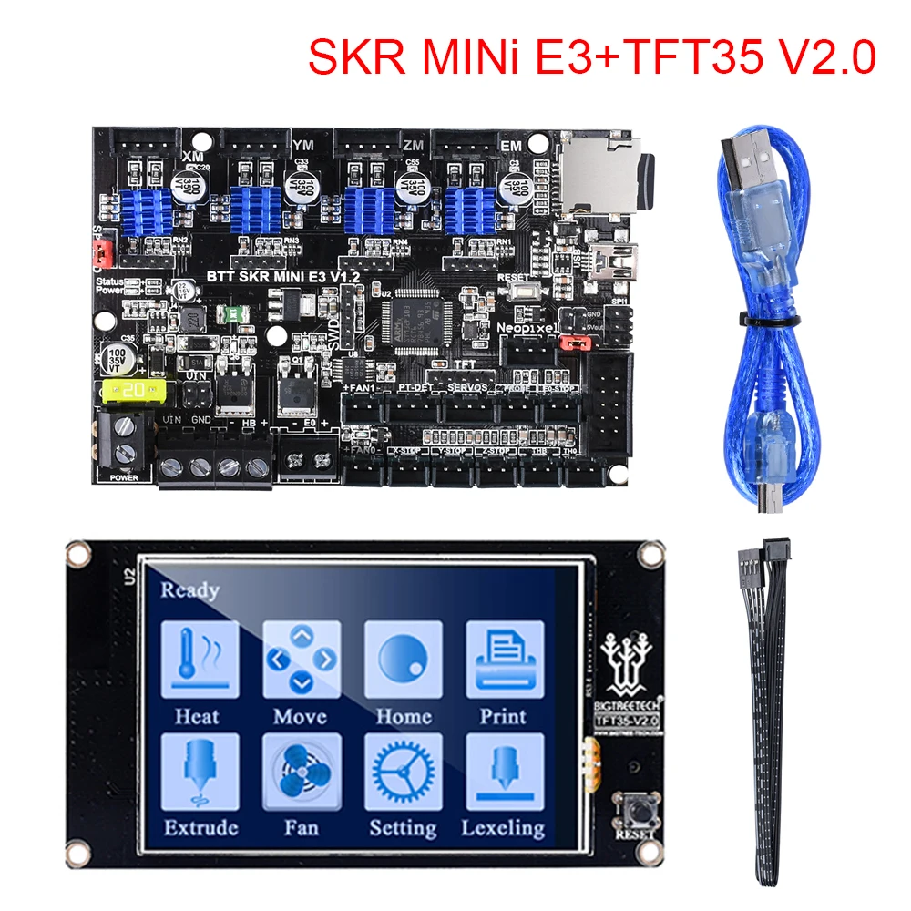 Плата управления BIGTREETECH SKR MINi E3 32 битная плата с сенсорным экраном TFT35 V2.0