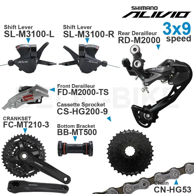 Sprocket Groupset Alivio 10 Speed Shimano Cassette Sprockets 105