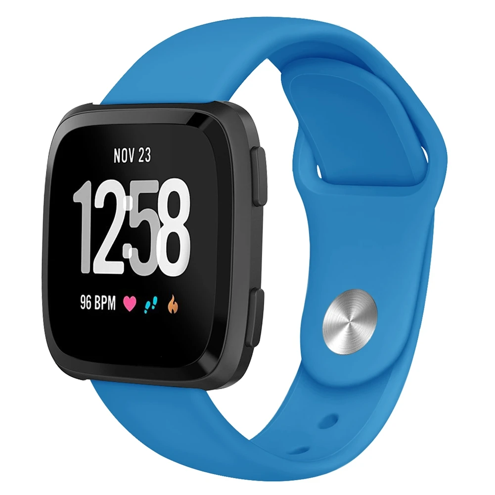 Сменный спортивный ремешок для Fitbit Versa/Versa Lite Edition из нержавеющей/мягкий силиконовый ремень браслет S/L Размер для Versa2