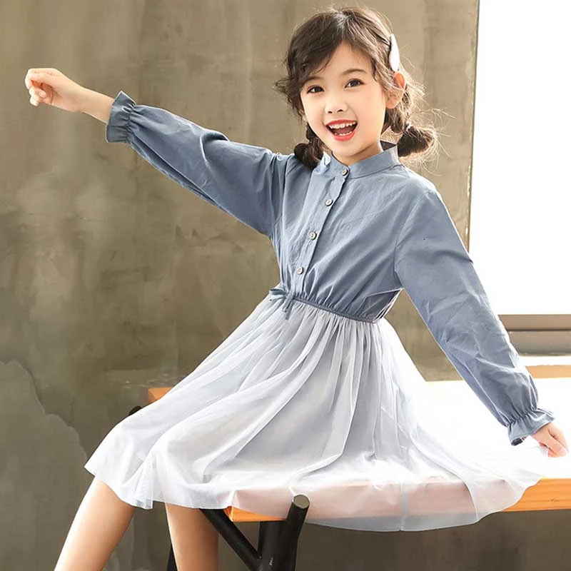 Vestidos niñas adolescentes de manga larga para la escuela vestidos para de otoño primavera vestidos casuales niñas|Vestidos| - AliExpress