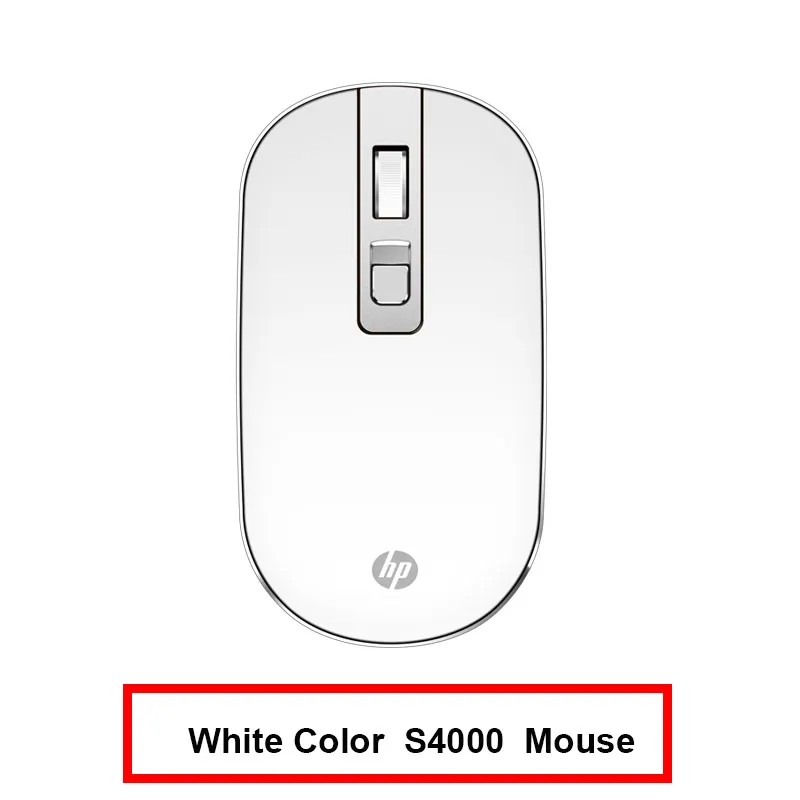 hp мышь S4000 Беспроводная оптическая портативная Мини 800/1200/1600 dpi Регулируемая 2,4G ноутбук игровая мышь Прямая поставка - Цвет: White S4000