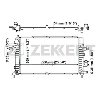 

Radiator OHL. DV. Opel Astra H 04-zafira B 05-zekkert art. mk-1188