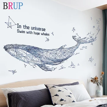 

Creative Whale Wall Sticker for Bedroom Art Sea Animals Wallpaper Newest Kids Room Home Decor PVC Vinyl Wall Decals Removeable