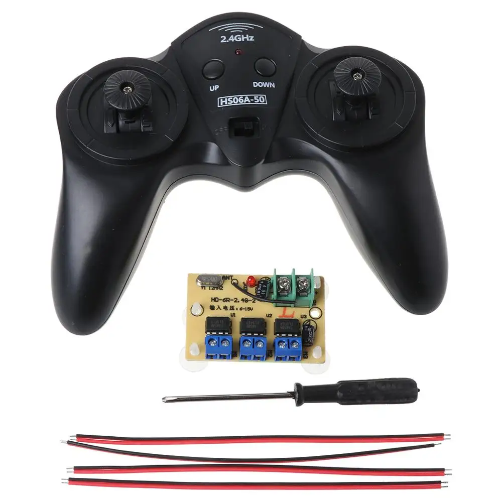 

6CH High-power 2.4G 50 Meter Remote Control with Receiver 6-15v for Car Model Ship DIY Tool R7RB