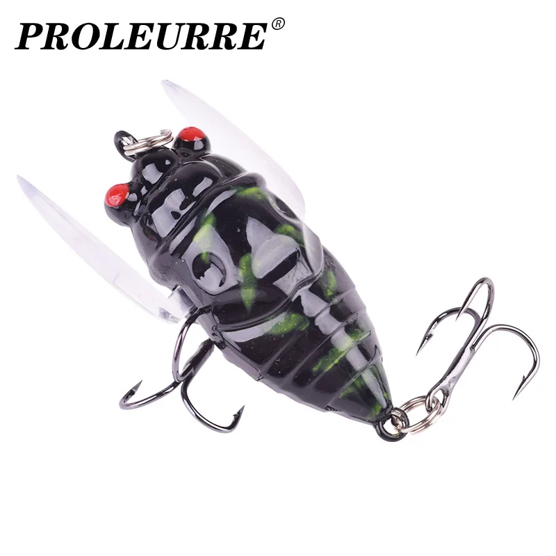 Fishing-Lures Wing Popper Hard-Bait Topwater-Wobbler Insect Simulation-Cicada Artificial