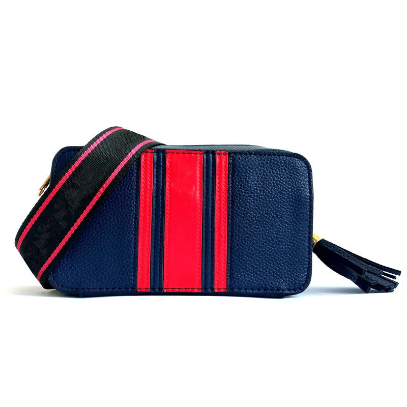 

MICKY KEN 2020 New Style Women Messenger Bag Fashion Designer Bags Mixed Colors Tassels Shoulder Bag Wide-Strap Small Square Bag
