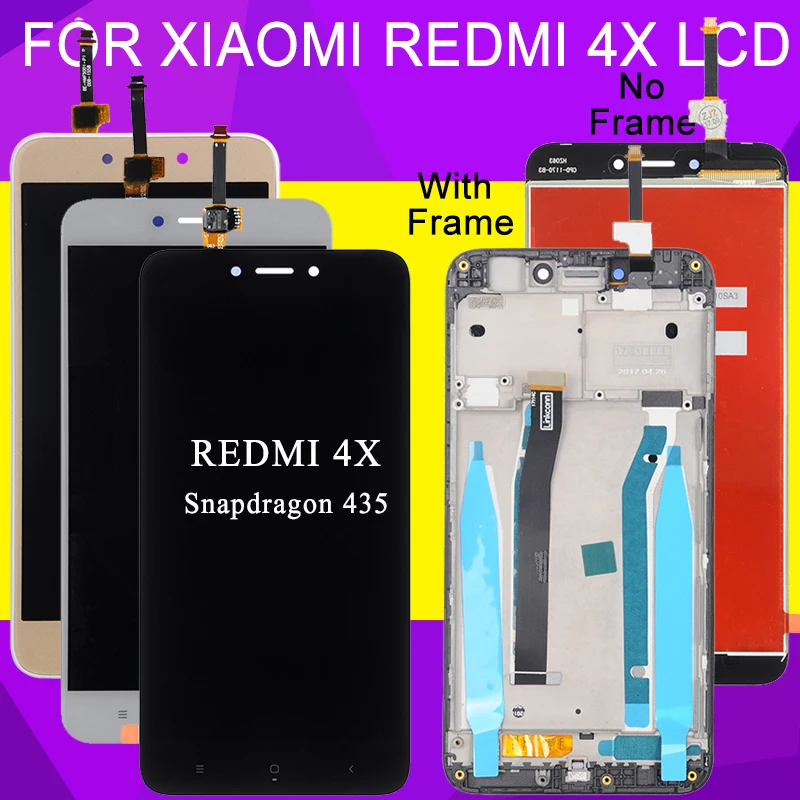 Pаспродажа HH Продвижение 1 шт. 5,0 дюймов 4X ЖК экран запасная часть для Xiaomi Redmi 4X ЖК дисплей с кодирующий преобразователь сенсорного экрана в сборе с инстр...
