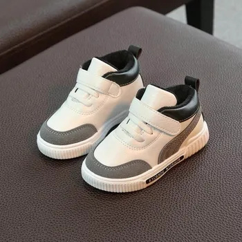 

Warm Plush Cotton Padded Kids Boys Girls Shoes Casual Children Sport Shoes Sneakers Anti-slip Baby Toddler Shoes Size 21-36