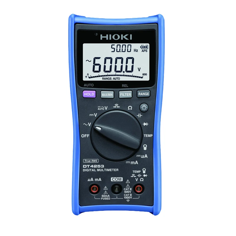 Цифровой мультиметр HIOKI DT4253 стандарт DMM 6000 отсчетов с дисплеем функция нижних