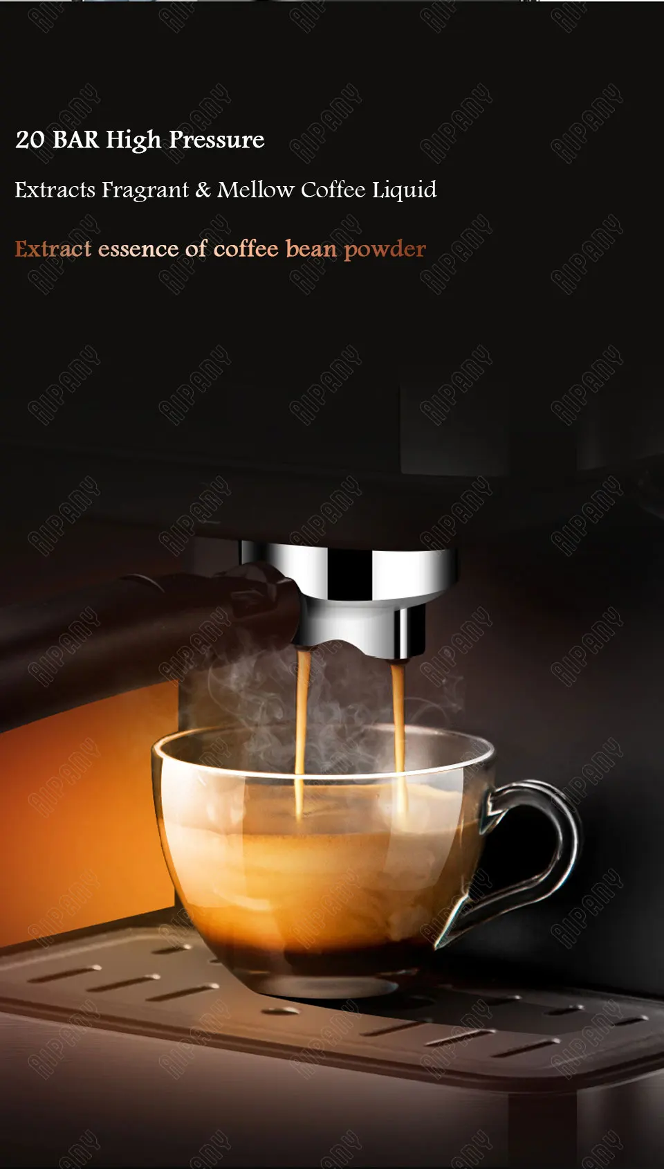 CM6863 электрическая эспрессо-кофемашина 1.5л с вспенивателем пены молока автоматическая 20 бар высокого давления Паровая кофеварка
