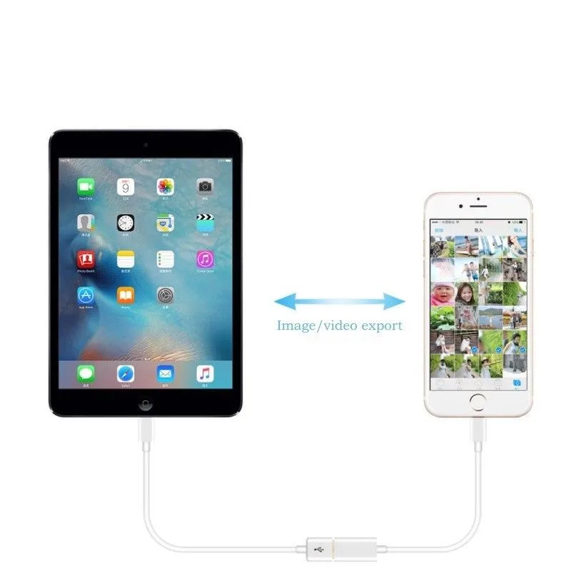 Адаптер для Iphone IPAD OTG адаптер IOS на USB кабель камеры SD карт ридер клавиатура