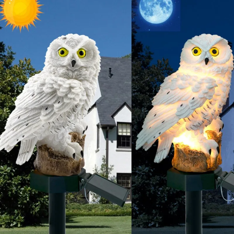 

Newly launched solar waterproof owl lawn lamp in 2019 for family outdoor garden garden creative light path decorative lighting