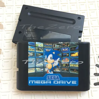 

Multiple Game Cartridge 830 in 1 Game Card for 16 bit Sega Mega Drive Sonic Series Ristar Contar Red Green