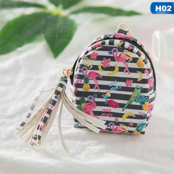 

Fashion Tassel PU Leather Handbag Pendant Fashion Coin Purse Bag Small Wallet Mini Zipper Shaped Keychain