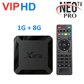 

4K Neo Pro X96Q IPTV Subscript Android 1G 8G Tv Box France Arab Morocco Android 10 X96q Box Set Top Smart Tv Media Player