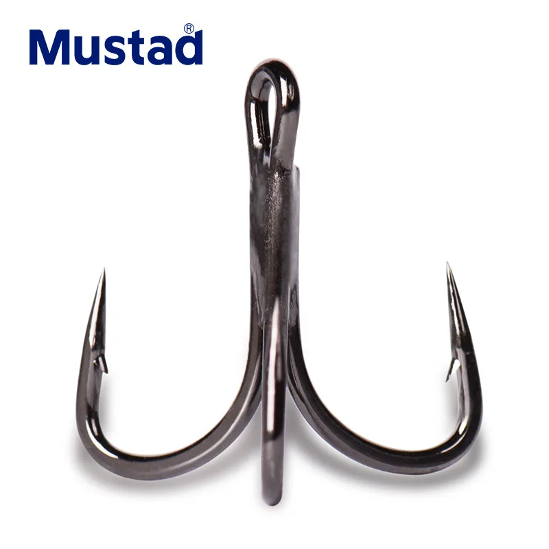 Оригинальный Mustad рыбалка крючки станок и TG77NP-BN тройной крючок из