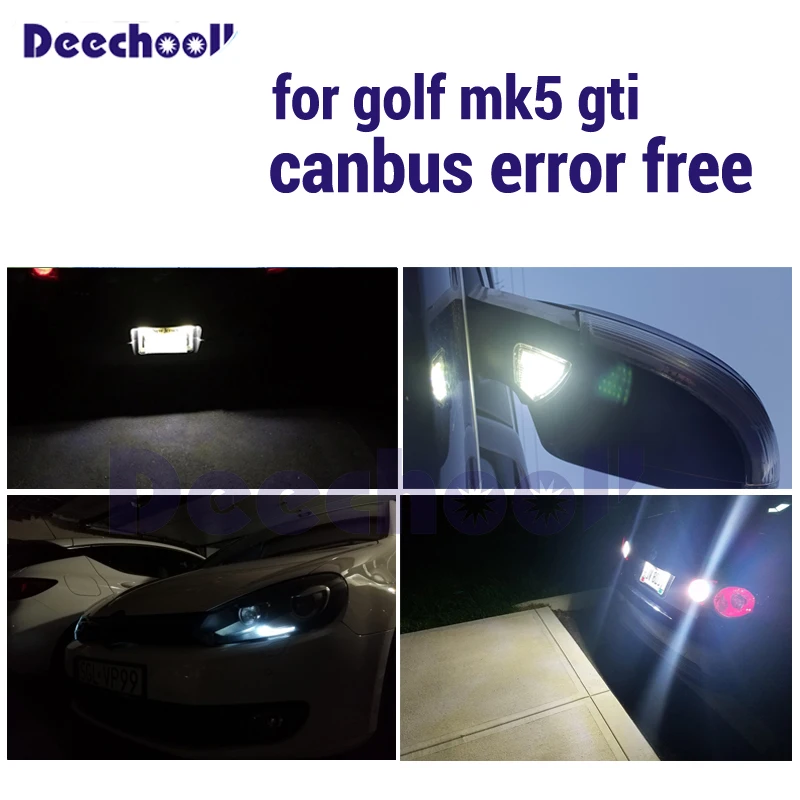 Белая автомобильная светодиодная лампа для Volkswagen VW golf 5 mk5 GTI 2006 2009 купольный
