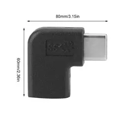 To Use 90 Degrees Right Angle Usb-c Usb Type C Male To Female Adapter Connector Black Designed Exquisitely And Easy
