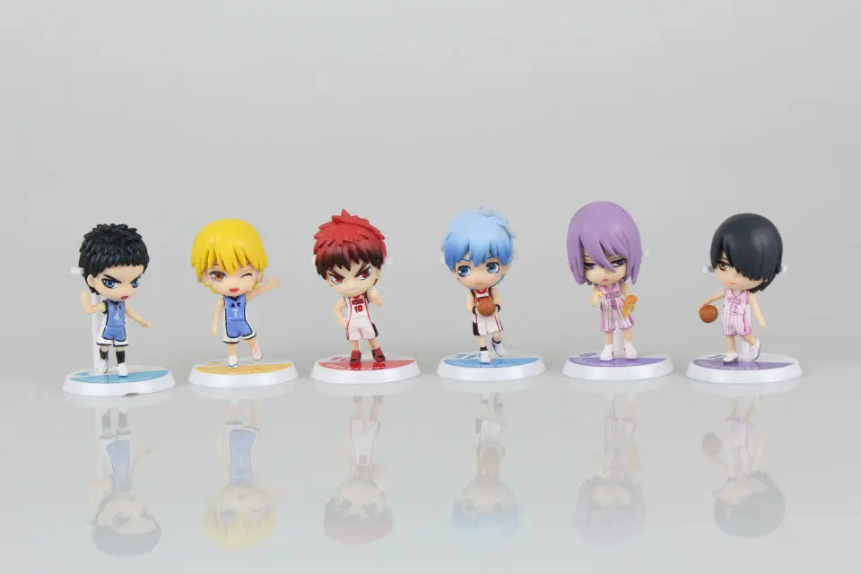 2 Стиль 6 шт./компл. 7 см фигурку аниме Баскетбол куроко Kuroko Tetsuya Хьюга Junpei Aida Riko PVC Моделя с хорошим спросом Коллекция игрушек - Цвет: B no box
