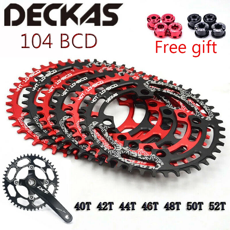Звезда DECKAS MTB 104BCD для горного шоссейного велосипеда узкая широкая односкоростная