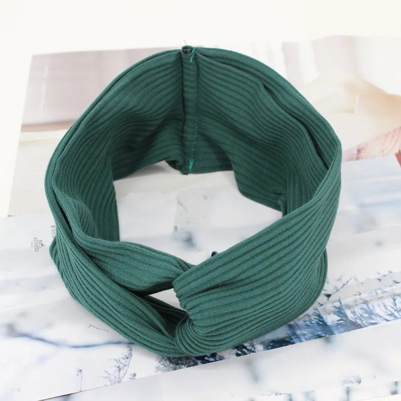 Fashion Big Bow Headband For Women Girls Hair Accessories Solid Turban Elastic Hair Bands Winter Knit Headwrap Hair Bows