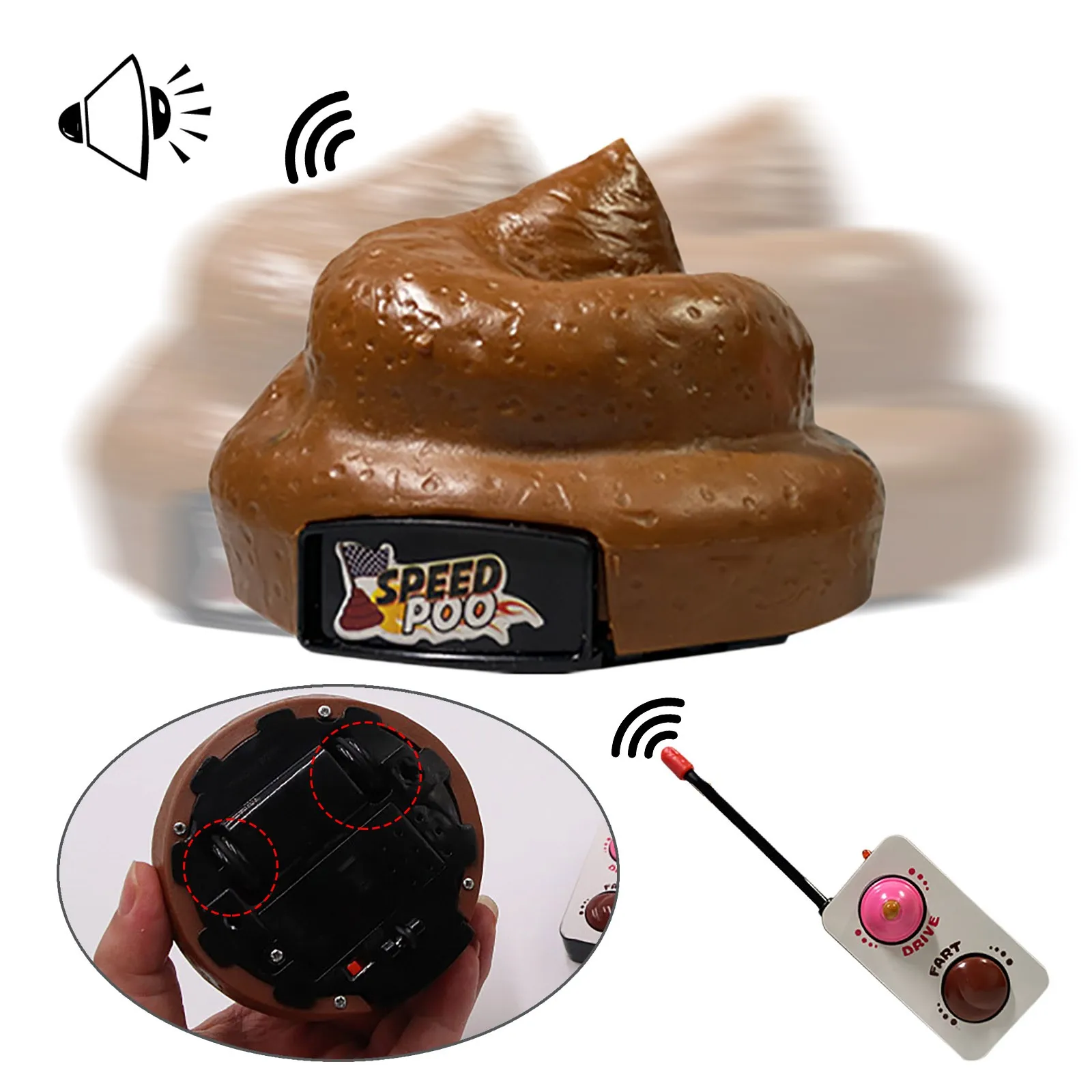 Remote Control Speed Poo Poop Toy Stool Funny Toy Remote